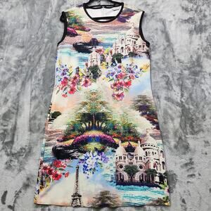 Ninety Dress Women 3X Wearable Art Sleeveless Sheath Lightweight Stretch Bodycon